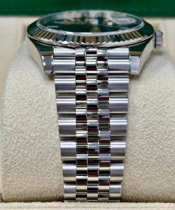 Alternative view of Rolex Datejust 41 126334 Blue Stick Dial Jubilee band Box + Papers