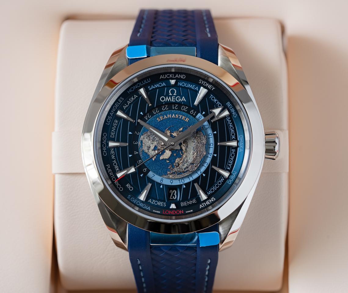 Omega Seamaster Aqua Terra Worldtimer NEW 2026 Seamaster Aqua Terra Worldtimer GMT Blue Rubber - Image 3