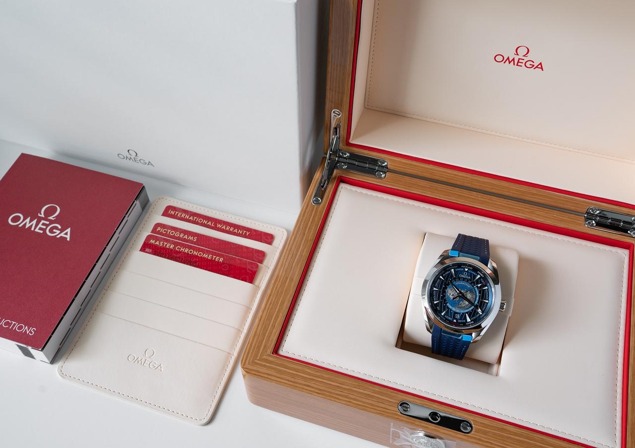 Omega Seamaster Aqua Terra Worldtimer NEW 2026 Seamaster Aqua Terra Worldtimer GMT Blue Rubber - Image 4