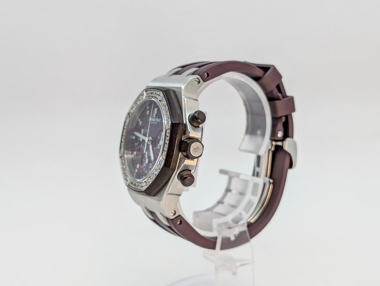 Audemars Piguet Royal Oak Offshore Lady Original Papers Purple Dial New Strap - Image 4