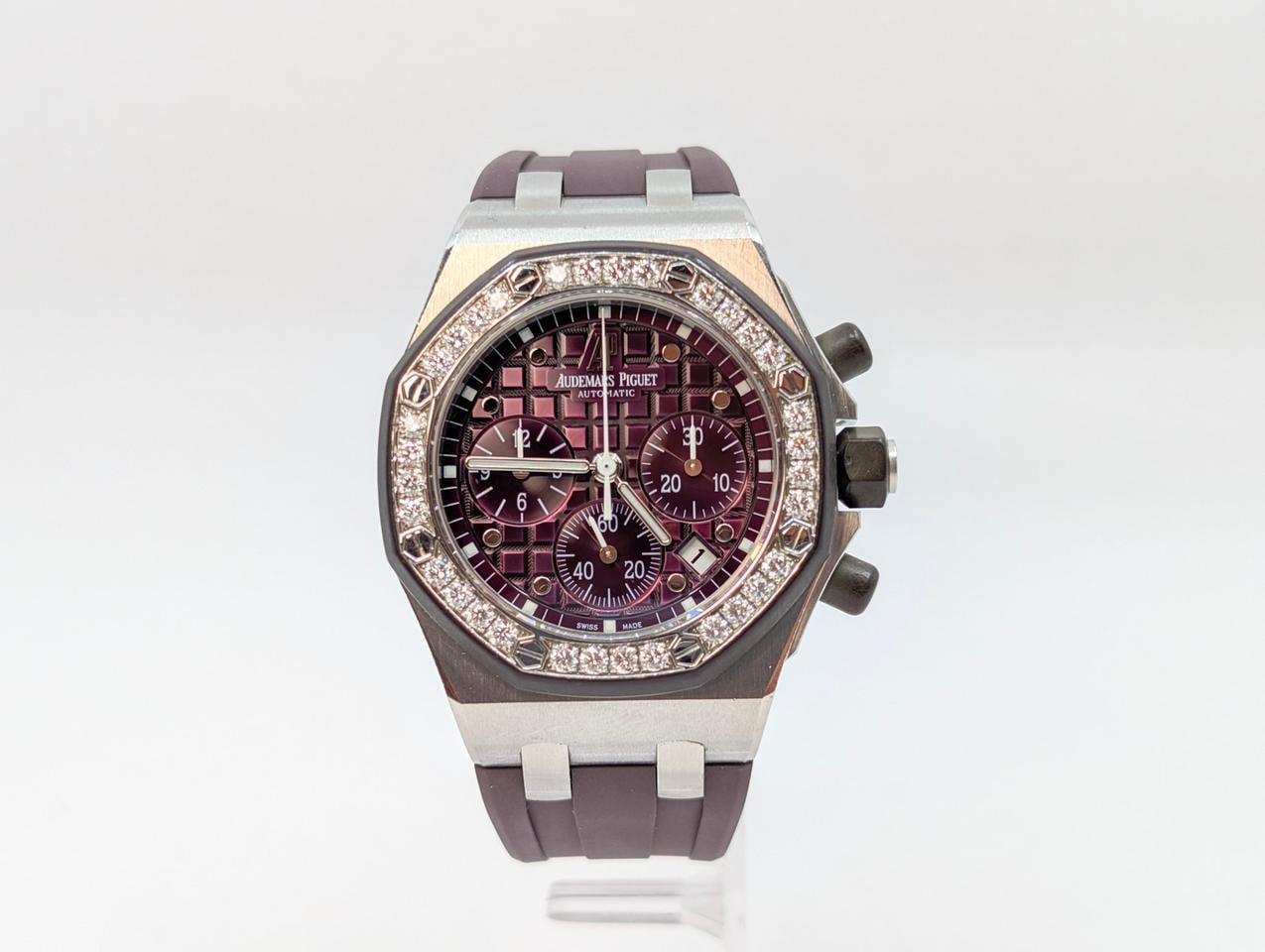Audemars Piguet Royal Oak Offshore Lady Original Papers Purple Dial New Strap - Image 5