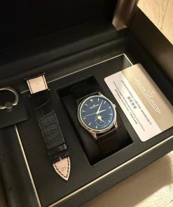 Jaeger-LeCoultre Master Ultra Thin Moon Black 39mm in Good Condition Original Boxes&Papers Included