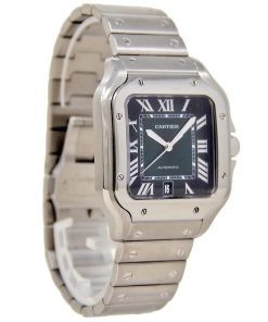 Cartier Santos DE CARTIER GREEN DIAL LARGE STEEL WSSA0062