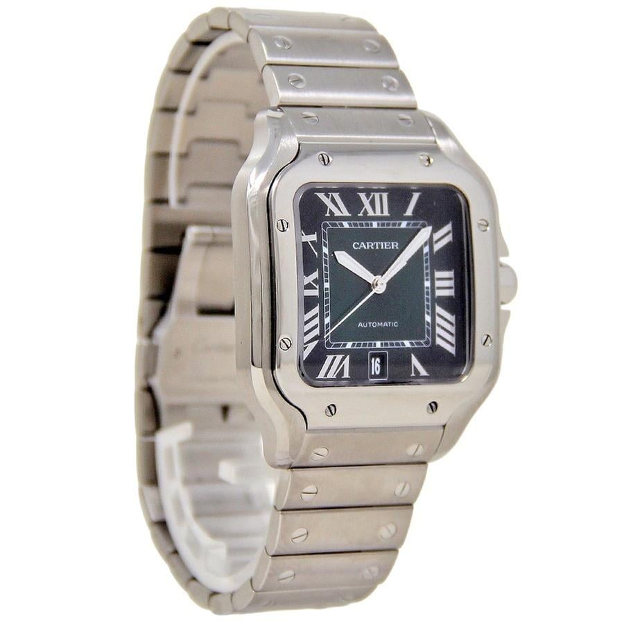 Cartier Santos DE CARTIER GREEN DIAL LARGE STEEL WSSA0062