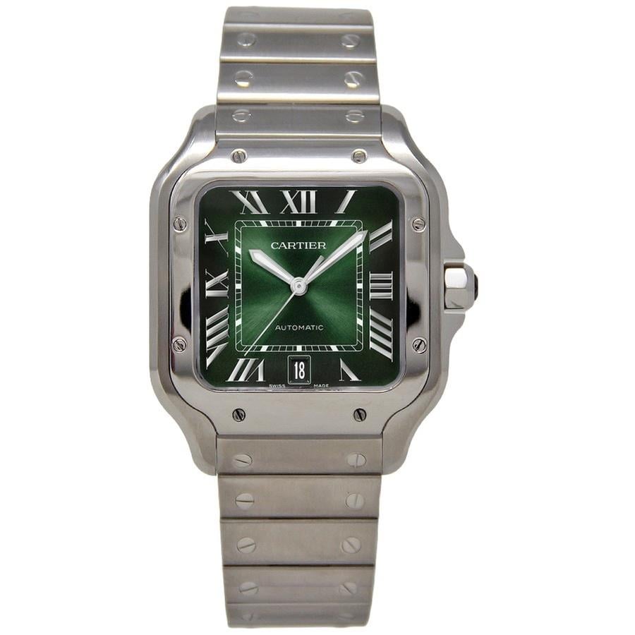 Cartier Santos DE CARTIER GREEN DIAL LARGE STEEL WSSA0062 - Image 2