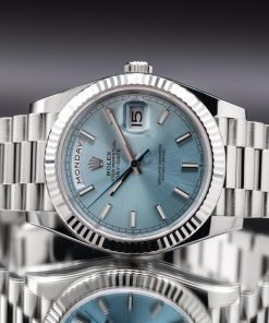 Alternative view of Rolex Day-Date 40 Platinum IN STOCK Ice Blue Platinum President 228236