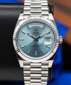 Rolex Day-Date 40 Platinum IN STOCK Ice Blue Platinum President 228236