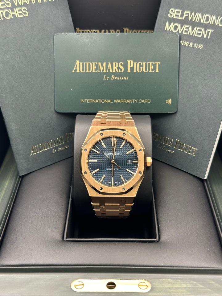Audemars Piguet Royal Oak Selfwinding Blue Dial Rose Gold