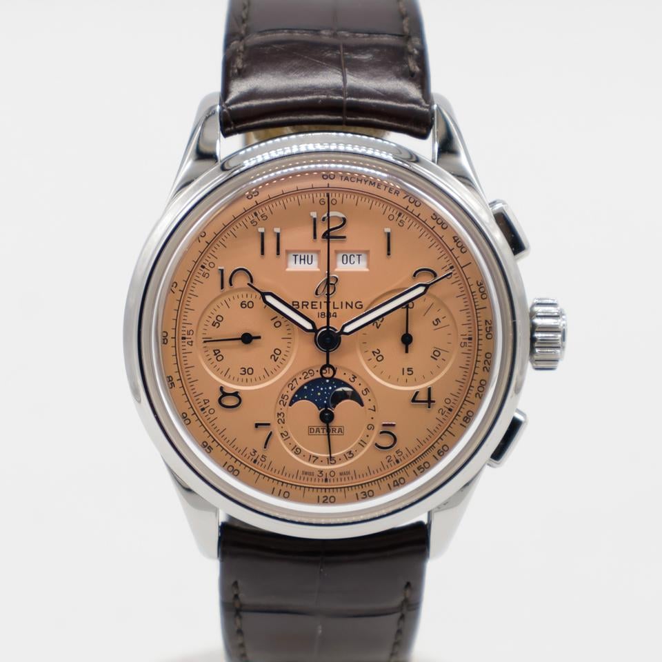 Breitling Premier Datora B25 42 Brown/Copper Dial Steel AB2510201K1P1 Strap