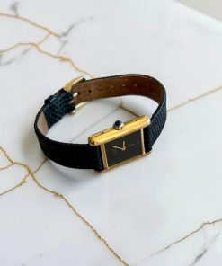 Alternative view of Cartier Tank Vermeil Vintage Black Lacquered Dial