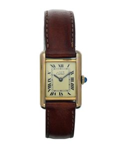 Alternative view of Cartier Tank Vermeil Vintage Must de Cartier Tank 21 mm Vermeil 925 Leather