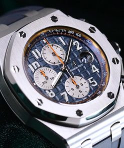 Audemars Piguet Royal Oak Offshore MINT FULL SET Royal Oak Offshore Chronograph “Navy” Blue Orange Accents Steel 42mm 26470ST