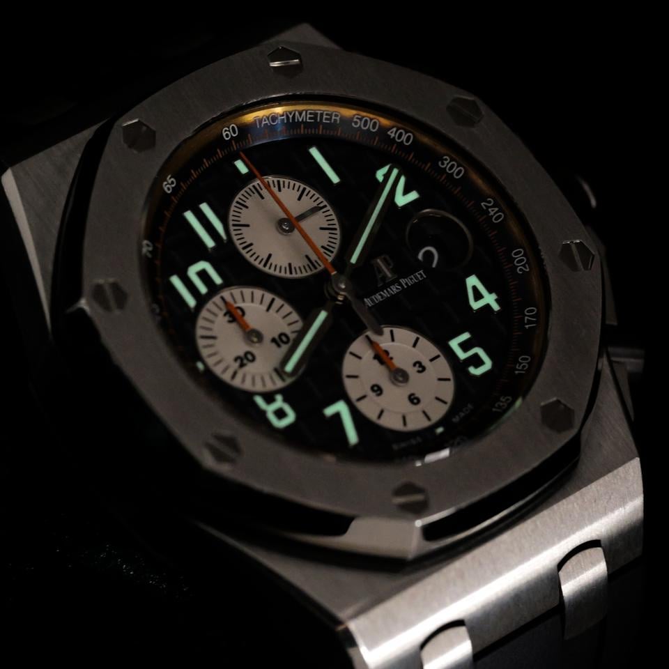 Audemars Piguet Royal Oak Offshore MINT FULL SET Royal Oak Offshore Chronograph “Navy” Blue Orange Accents Steel 42mm 26470ST - Image 7