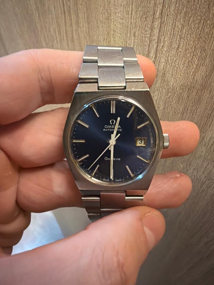 Omega Genève 1969 Ultra Rare Blue Sunburst Dial Automatic Overhauled - Image 2
