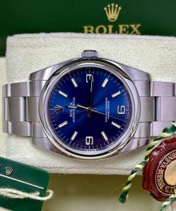 Alternative view of Rolex Oyster Perpetual 36 116000 Blue Dial with Box + Papers