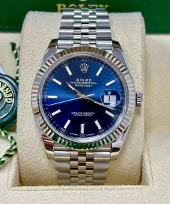 Rolex Datejust 41 126334 Blue Stick Dial Jubilee band Box + Papers